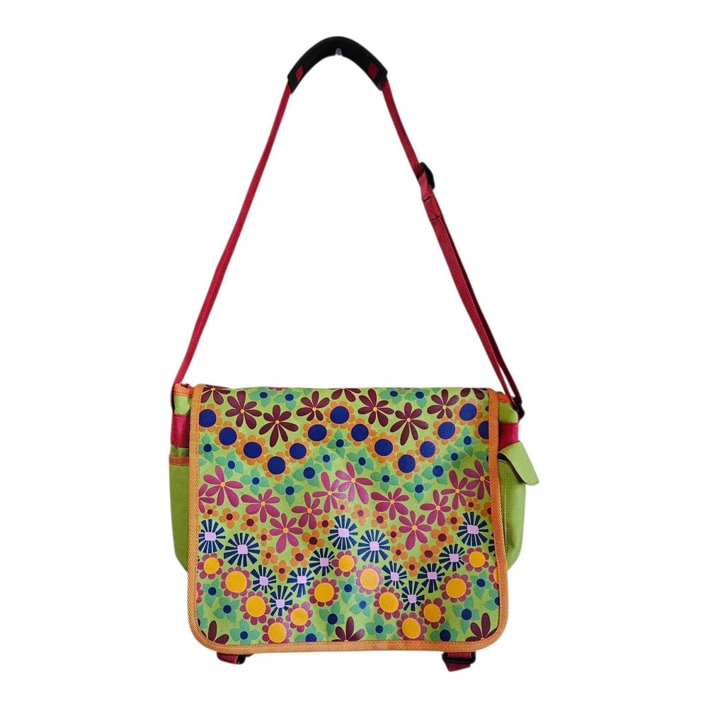 HANNA ANDERSSON Crossbody Messenger Bag Flower Power Multicolor Adjustable Strap